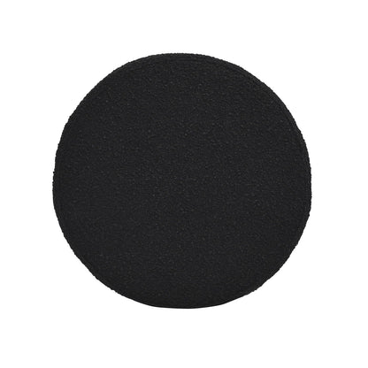 Fuji - Oversized Round Storage Ottoman - Ebony Black