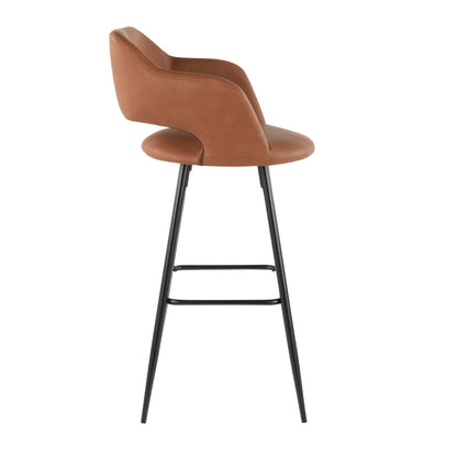 Margarite - Contemporary Barstool (Set of 2) - Black / Brown