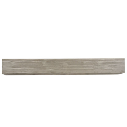 72" Rustic Wood Fireplace Mantel, Wall-Mounted & Floating Shelf For Home Decor - Gray