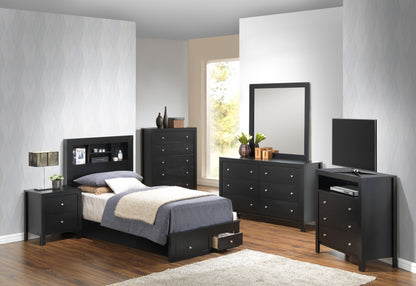 Twin Storage Bed - Black