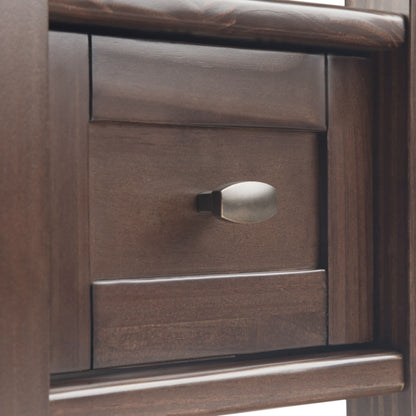 Warm Shaker - Narrow Side Table - Tobacco Brown