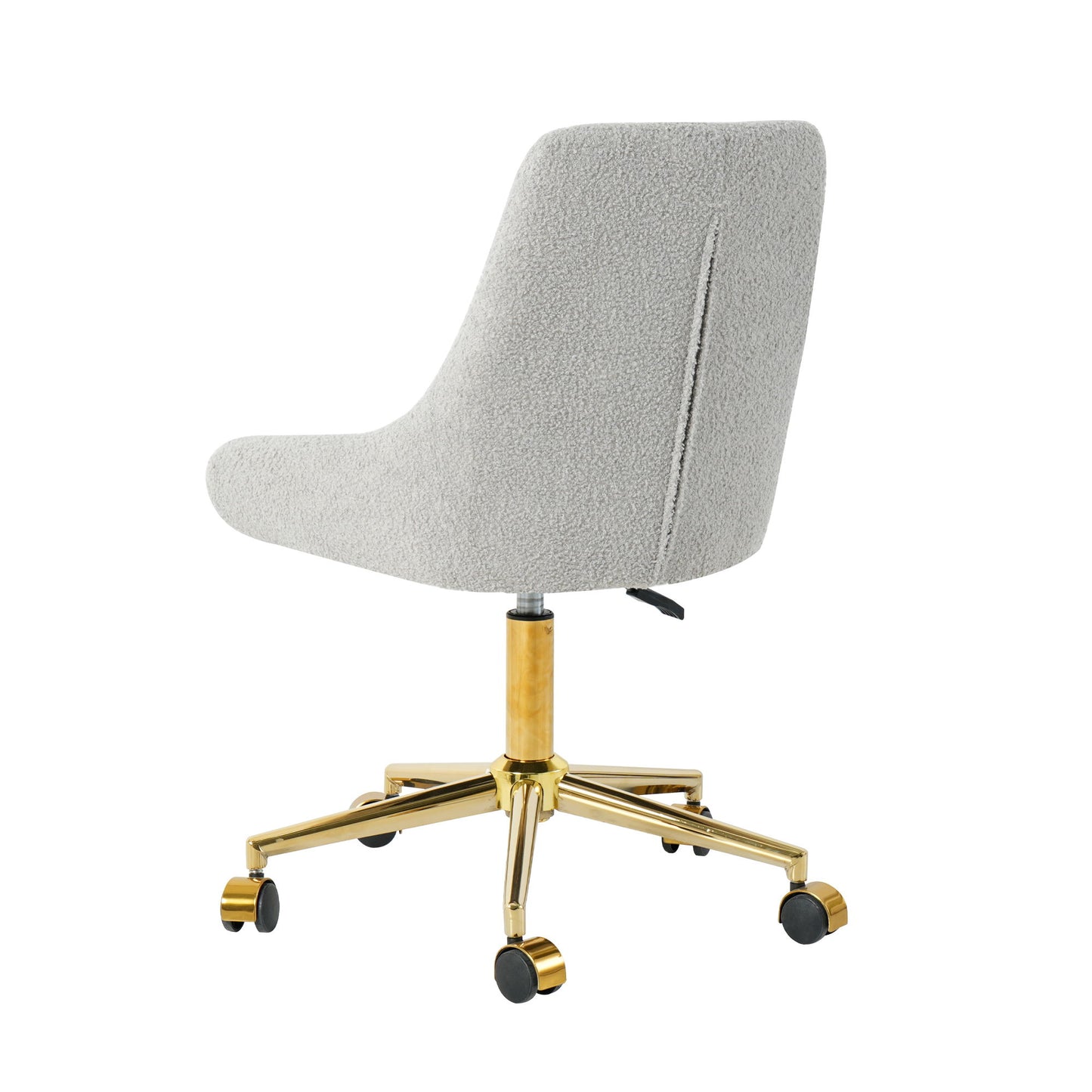 Modern Teddy Velvet Fabric Dining Chair With Gold Plated 5 Claw Legs - Gray