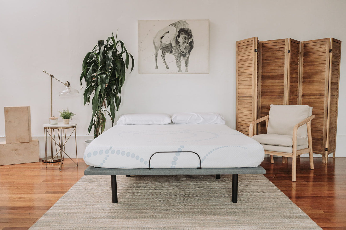 8" Twin Memory Foam Mattress - White, Light Blue