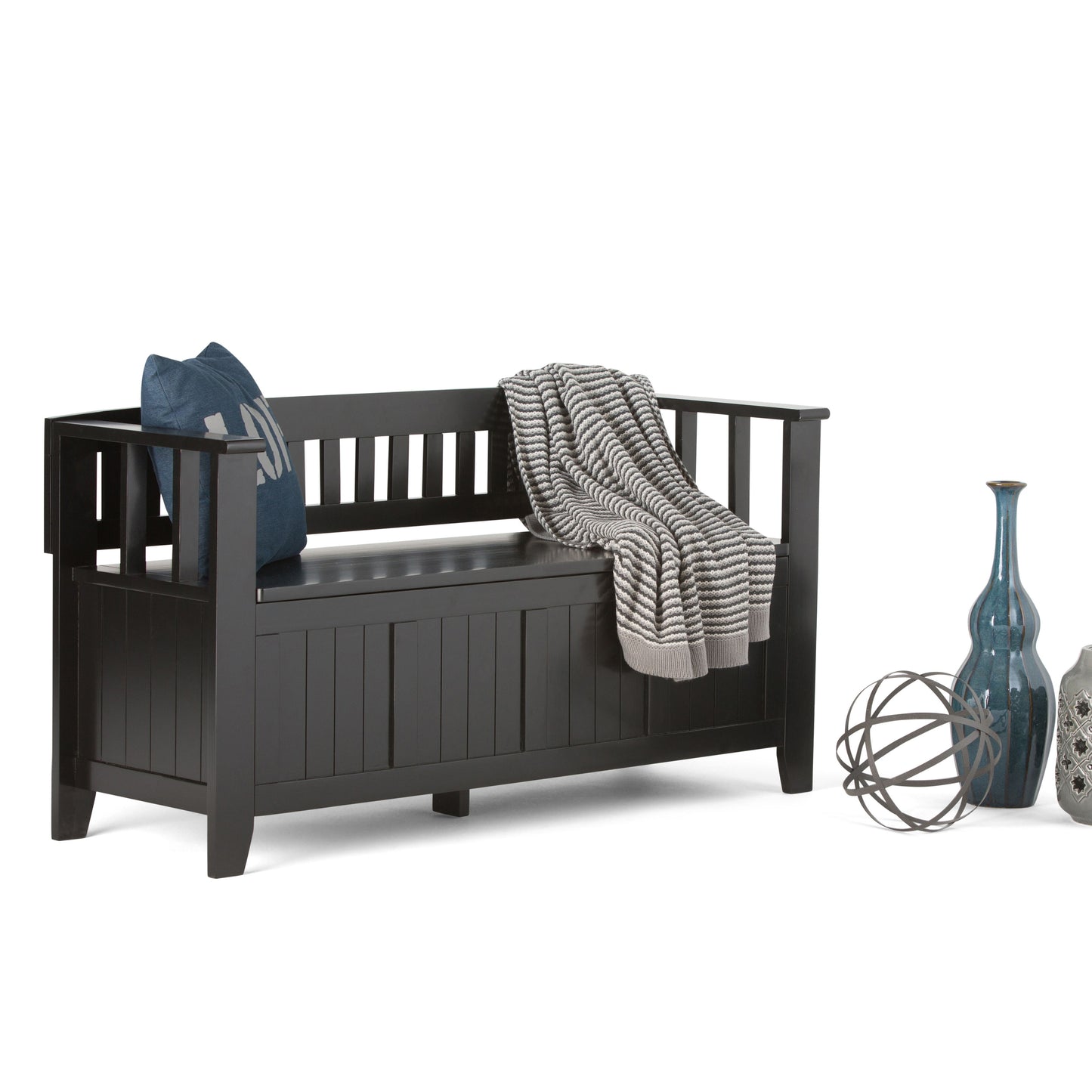 Acadian - Entryway Storage Bench - Black
