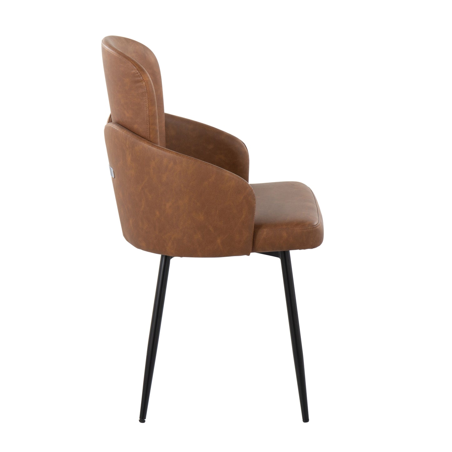 Dahlia - Contemporary Dining Chair (Set of 2) - Black / Camel