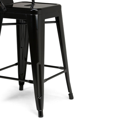 Rayne - Metal Counter Height Stool (Set of 2) - Black