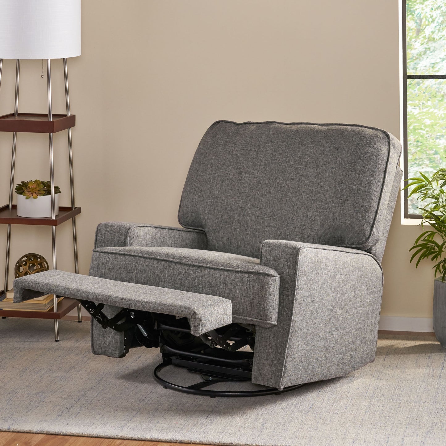 Wide Manual Standard Recliner - Charcoal