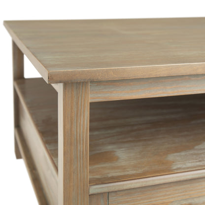Warm Shaker - Square Coffee Table - Distressed Gray