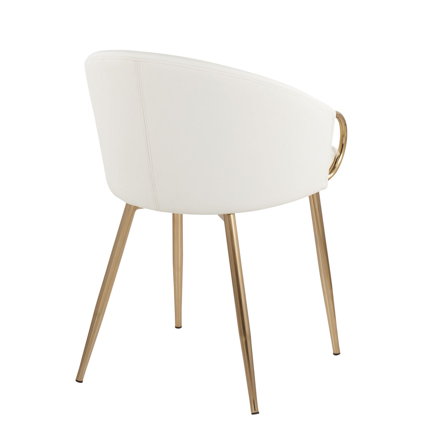 Claire - Contemporary / Glam Chair (Set of 2) - Gold / White