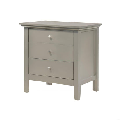 3 Drawer Nightstand - Silver Champagne