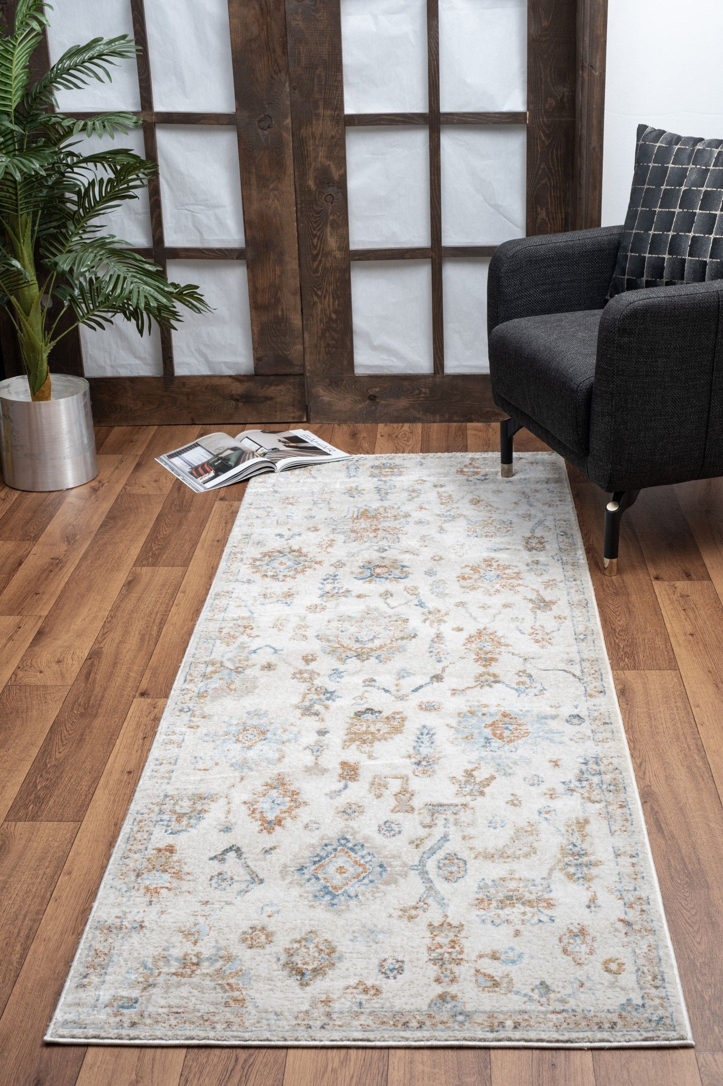Noble - 7'10" X 10'3" Area Rug Polypropylene - Ivory