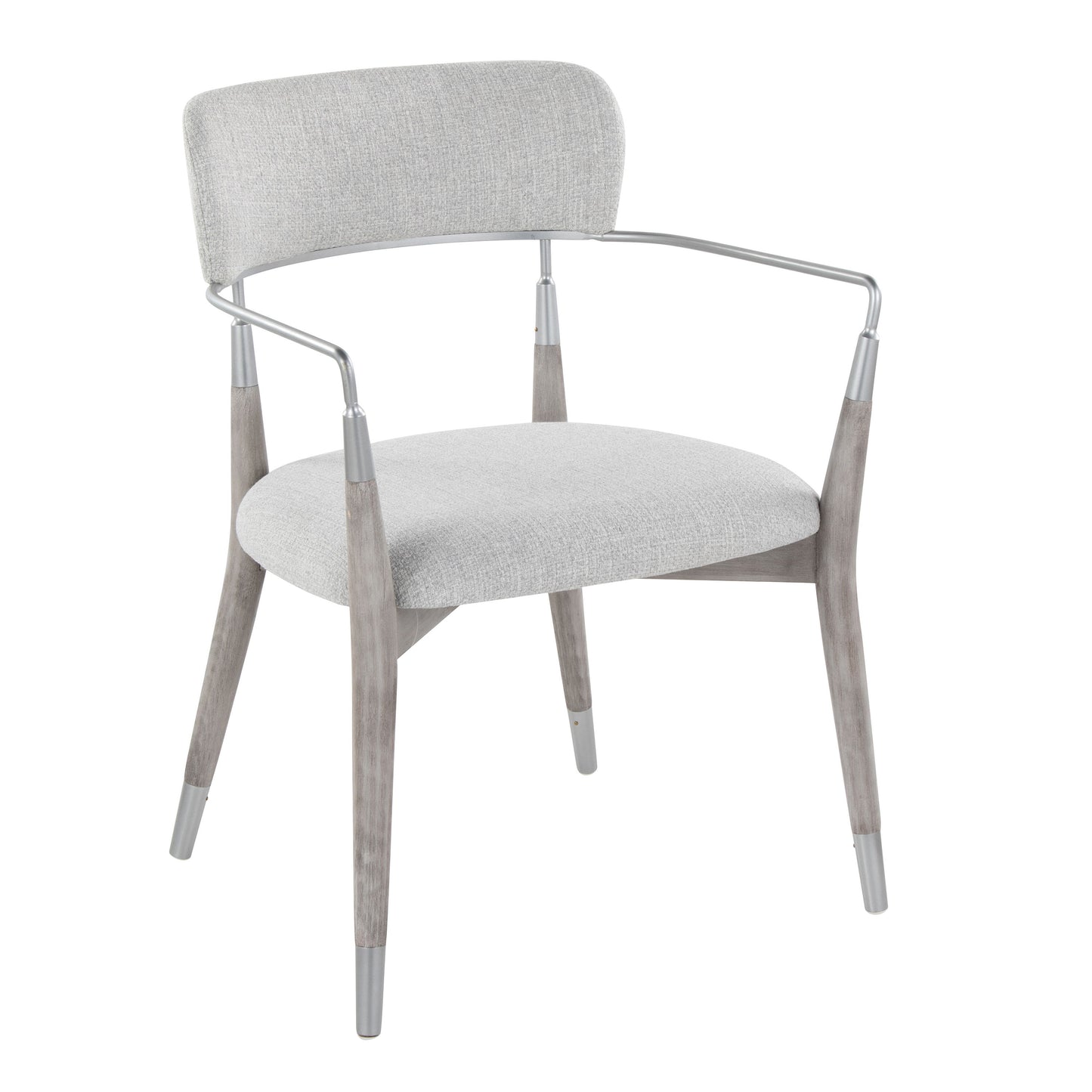 Savannah - Contemporary Chair (Set of 2) - Gray / Light Gray / Silver