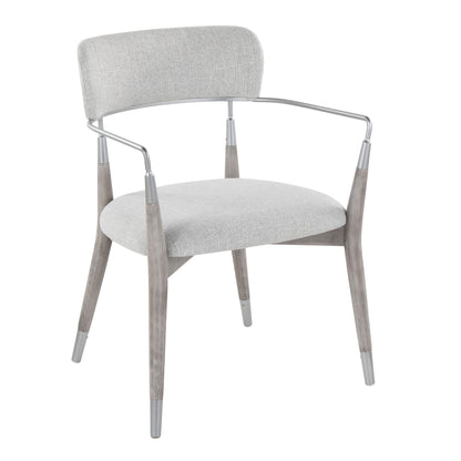 Savannah - Contemporary Chair (Set of 2) - Gray / Light Gray / Silver