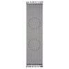 Guros - 2' X 8' Medallion Indoor / Outdoor Area Rug - Gray / White