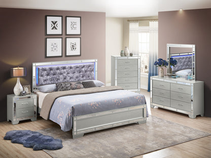 Madison - Queen Bed - Silver Champagne