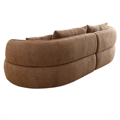 Modular Sofa, Durable Fabric, Solid Wood Frame, High Density Sponge Padding, Seating For 4 - Camel