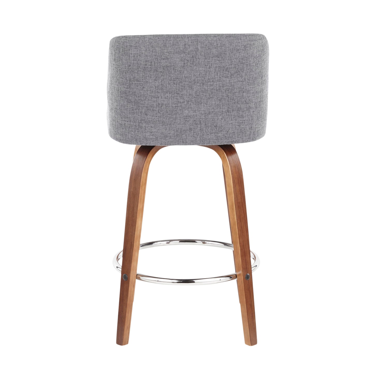 Toriano - Mid-Century Modern, Counter Stool (Set of 2) - Gray / Walnut