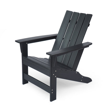 Enigmara - Outdoor High Density Resin Adirondack Chair - Black