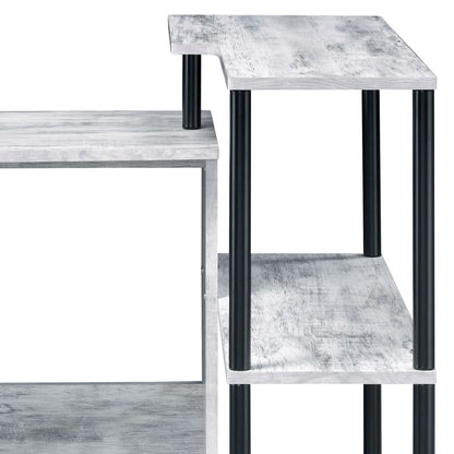 Levi - Writing Desk - Antique White / Black