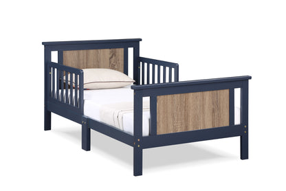 Connelly - Reversible Panel Toddler Bed - Midnight Blue / Vintage Walnut