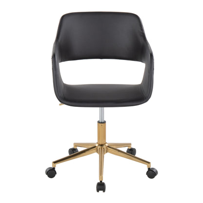 Margarite - Contemporary Task Chair - Gold / Black