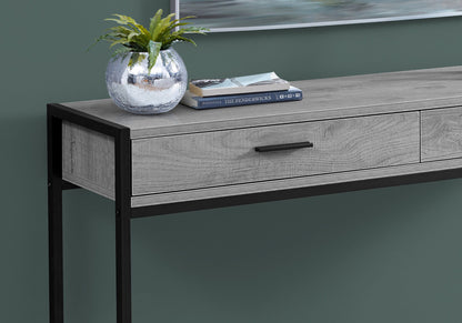 Accent Console Table For Entryway, Storage Drawer - Gray