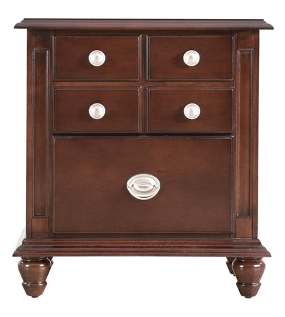 Elegant Traditional Nightstand - Cappuccino