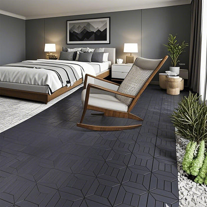 New Style Patio Deck Tiles, Diy Module Interlocking Decking Tiles Floor Tile Outdoor And Indoor, Easy And Quick Installation Court Tiles For Porch Poolside Balcony Backyard 44 Pieces - Dark Gray