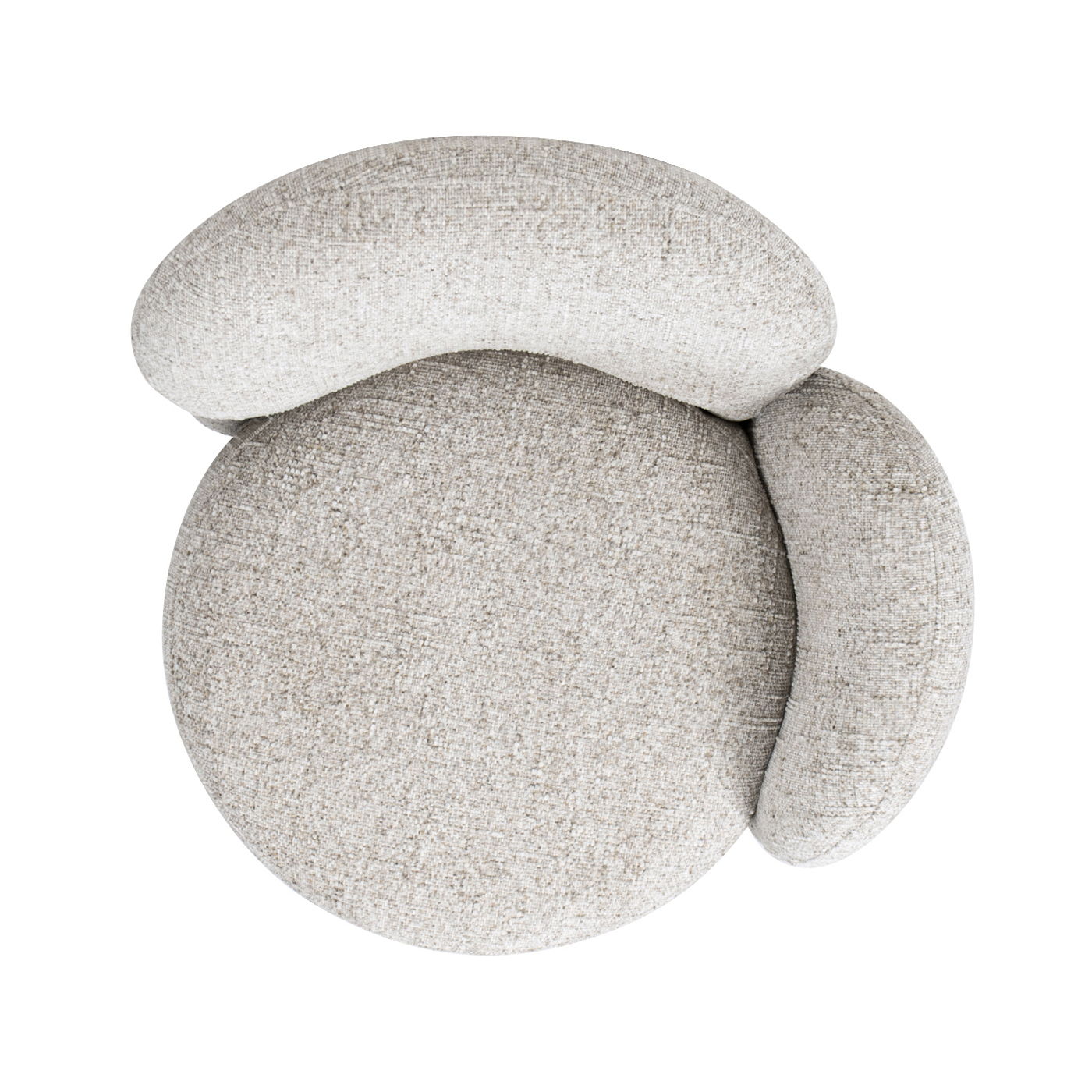 Duo - RAF One-Arm Swivel Accent Chair - Multi Greige Beige