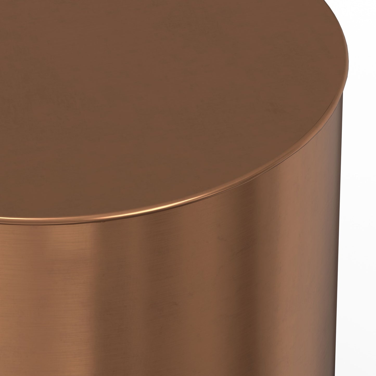 Curtis - Metal Cylinder Accent Table - Ombre Black / Copper