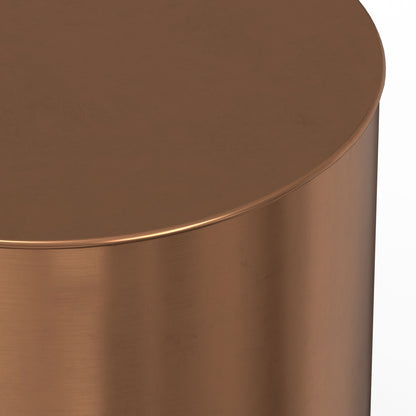 Curtis - Metal Cylinder Accent Table - Ombre Black / Copper