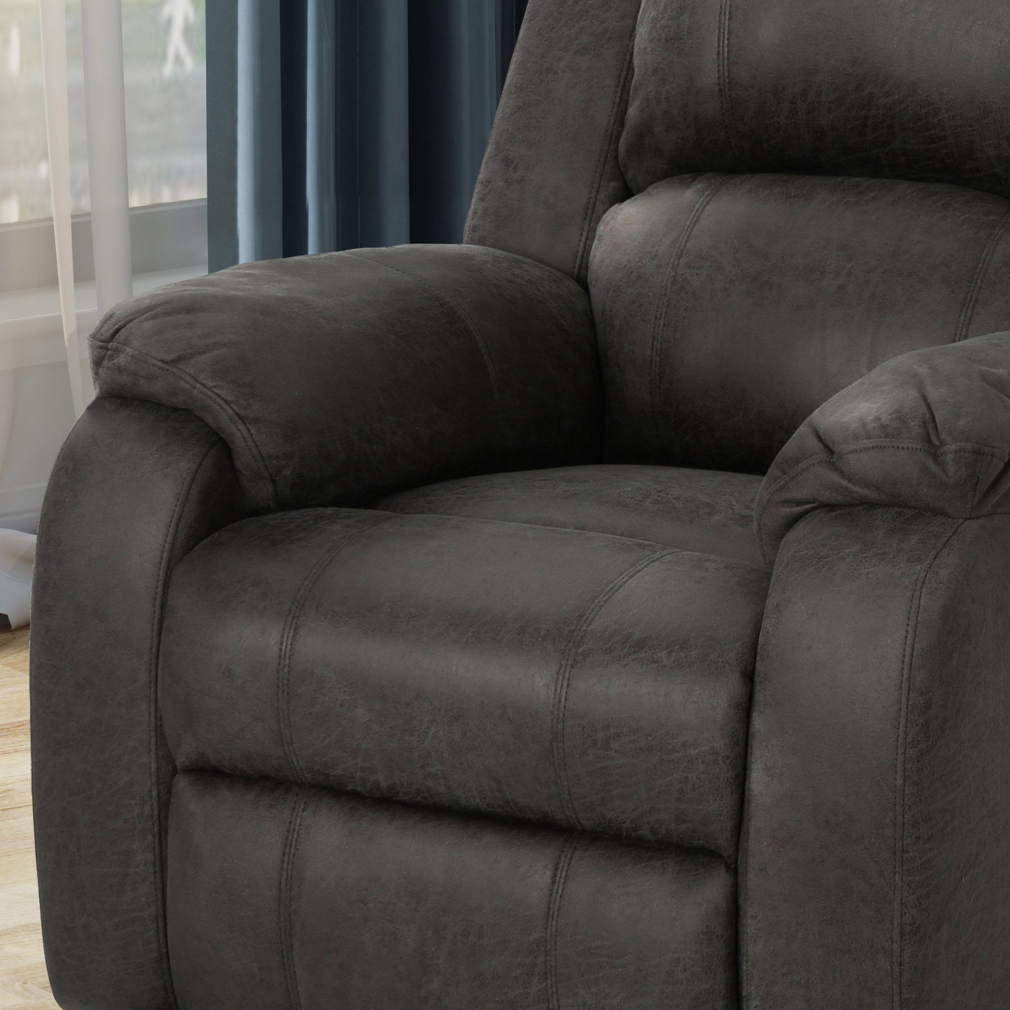 Manual Recliner Chair - Slate