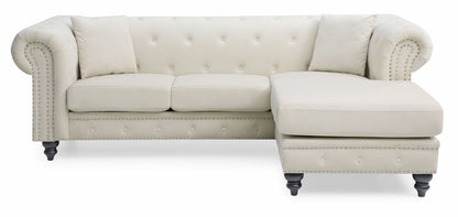 Nola - Sofa Chaise - Ivory