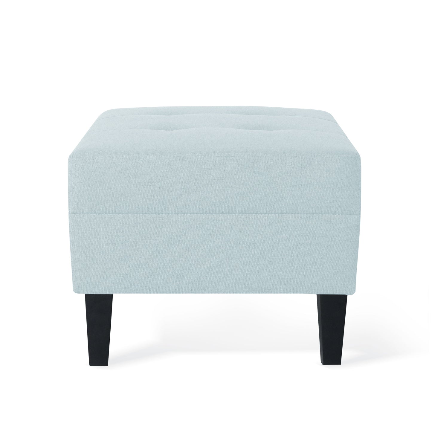 Classic Ottoman With Cushioned Top - Blue