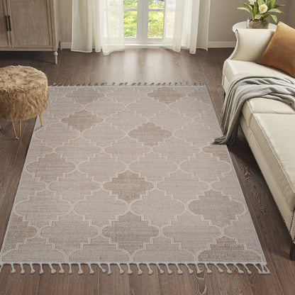 Guros - 4' X 6' Trellis Indoor / Outdoor Area Rug - Cream