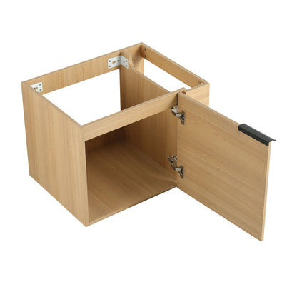 Modern 24" Bathroom Vanity Sink Combo With Spacious Storage And Construction - Oak