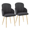 Dahlia - Contemporary Dining Chair (Set of 2) - Gold / Gray