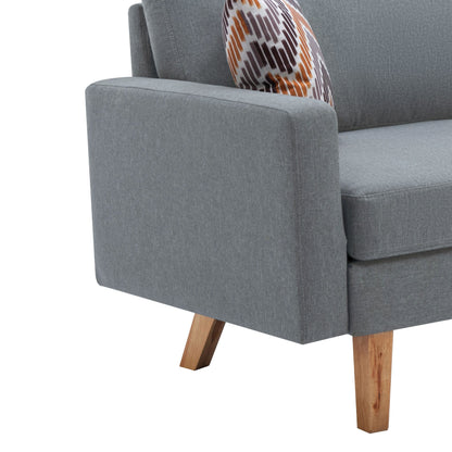 Bahamas - Sofa With 2 Throw Pillows - Gray