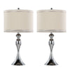 Ashland - Contemporary Table Lamp With Trim (Set of 2) - Polished Chrome / Cream