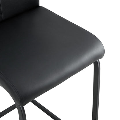 Chair Barstool Dining Counter Height Chair (Set of 2) - Black