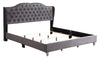 Queen Upholstered Transitional Bed - Gray