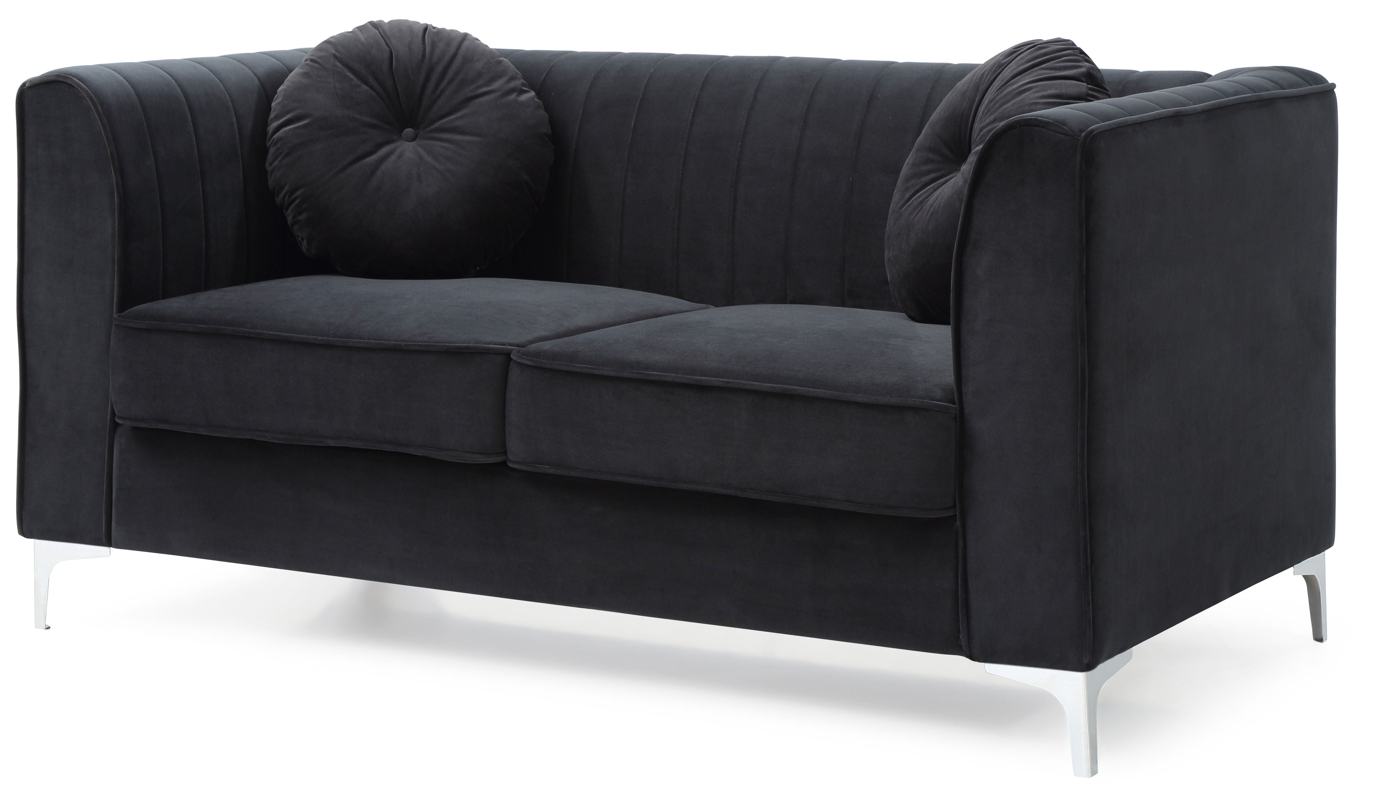 Delray - Loveseat - Black