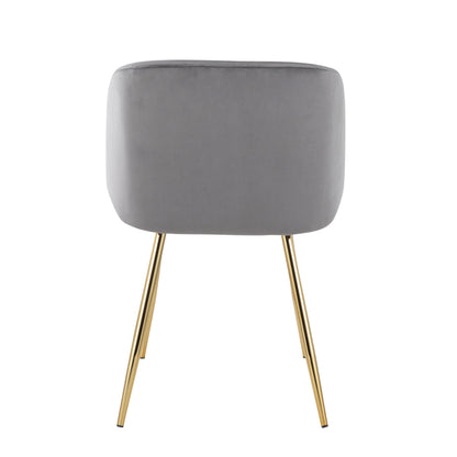 Fran - Contemporary Chair (Set of 2) - Gold / Silver