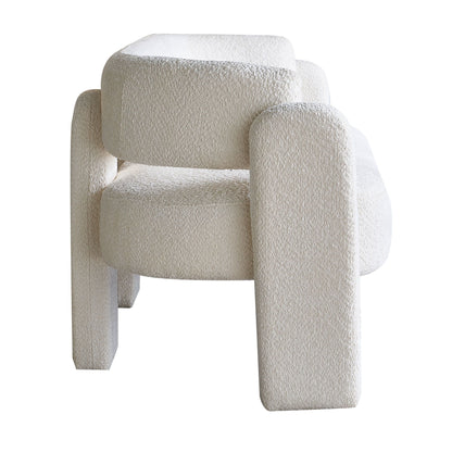 Boucle Upholstery Modern Sofa For Living Room - Beige