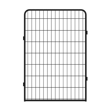 8 Panels Heavy Duty Metal Playpen With Door, Dog Fence Pet Exercise Pen For Outdoor, Indoor - Black
