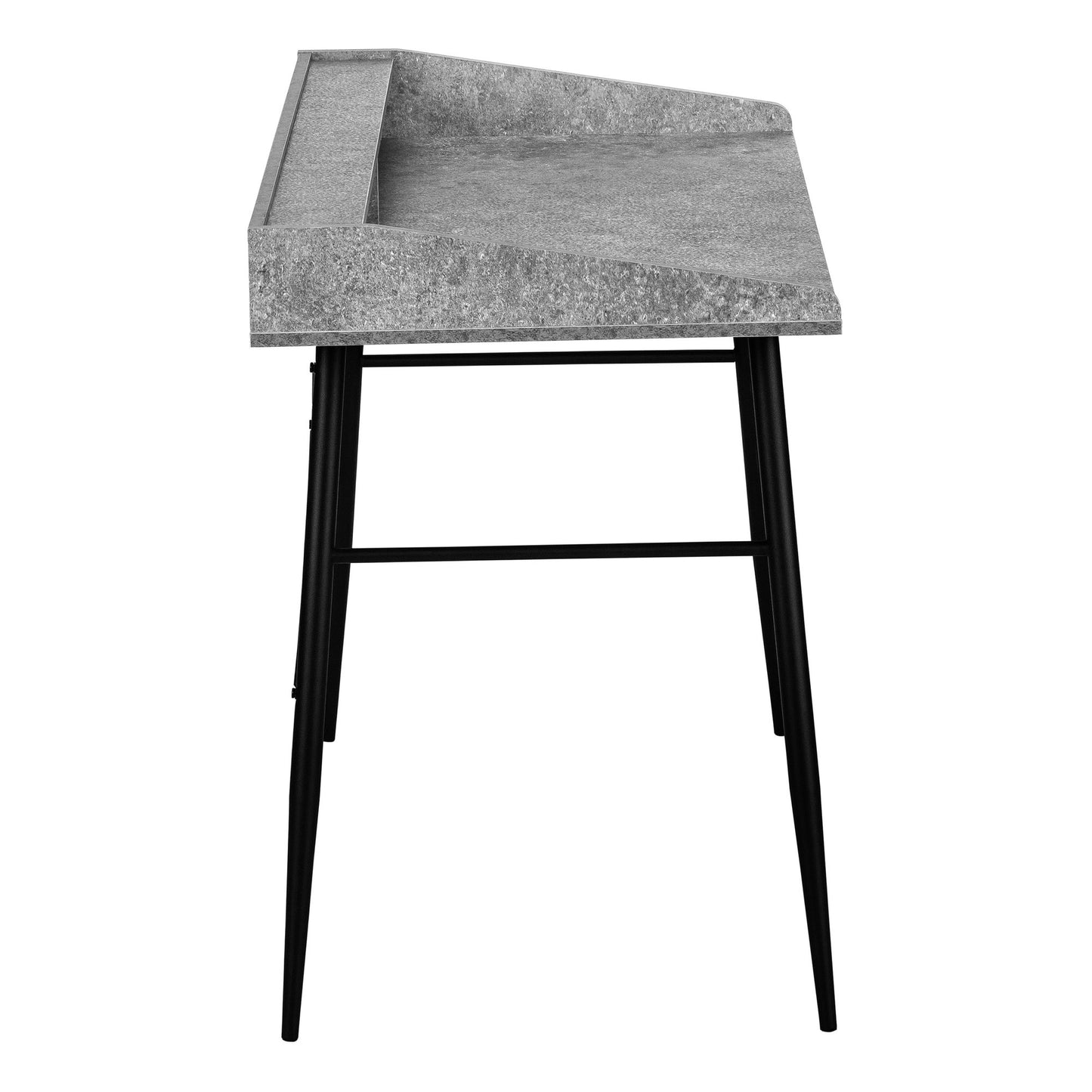 Computer Desk For Home Office, Laptop, Storage Shelves, Versatile Placement - Gray