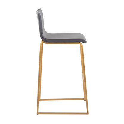 Mara - Contemporary Barstool (Set of 2) - Gold / Gray