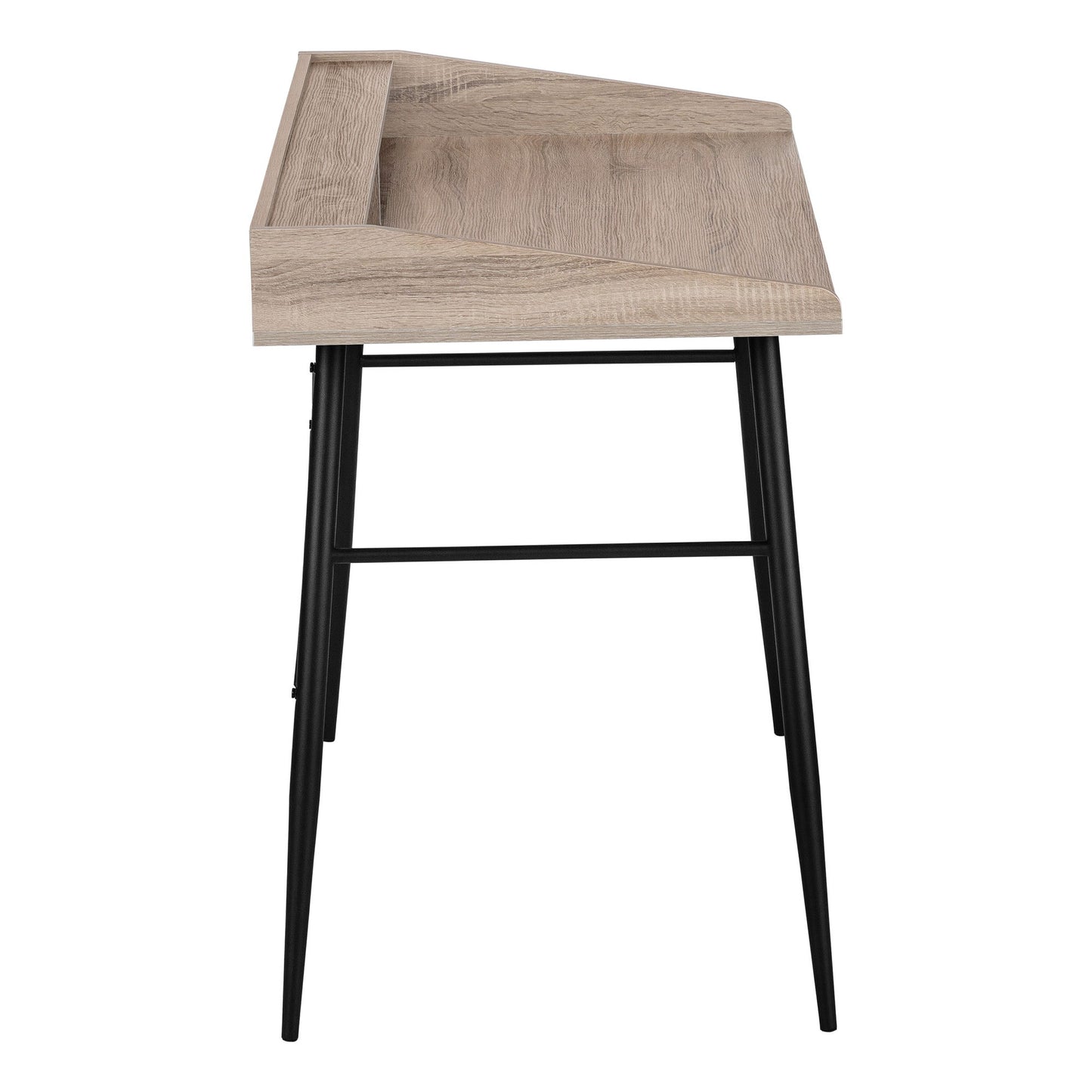 Computer Desk For Home Office, Laptop, Storage Shelves, Contemporary Versatile Placement - Taupe