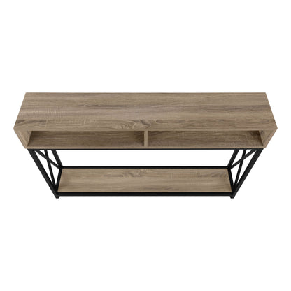 Accent Table, Console, Entryway, Narrow, Sofa, Living Room, Bedroom, Contemporary, Modern - Taupe