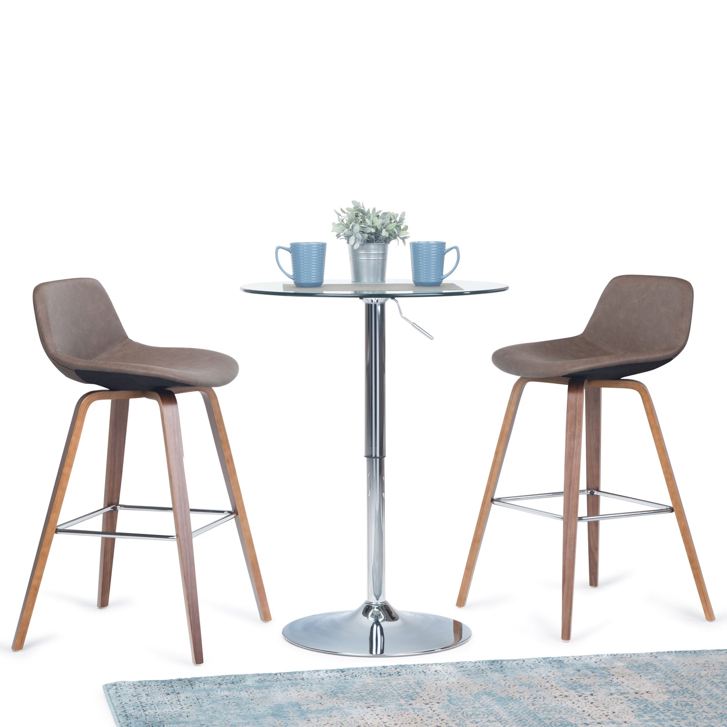 Randolph - Bentwood Counter / Bar Height Stool (Set of 2) - Dark Brown